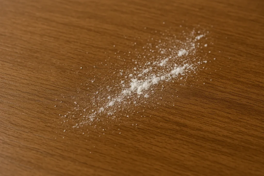 Como identificar cocaína em casa: 5 sinais para prestar atenção Pó branco e resíduos em superfícies planas