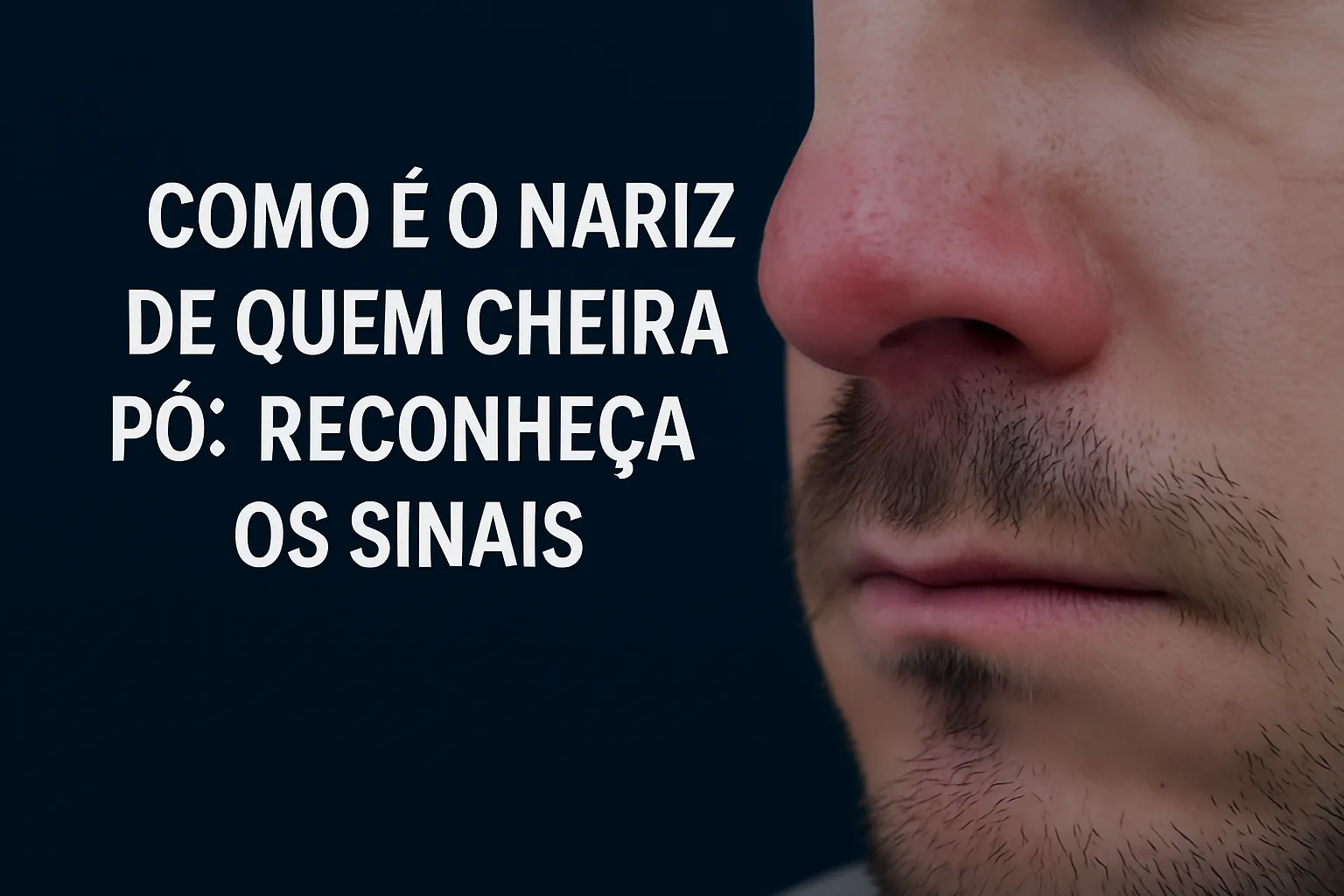 como é o nariz de quem cheira pó como é o nariz de quem cheira pó