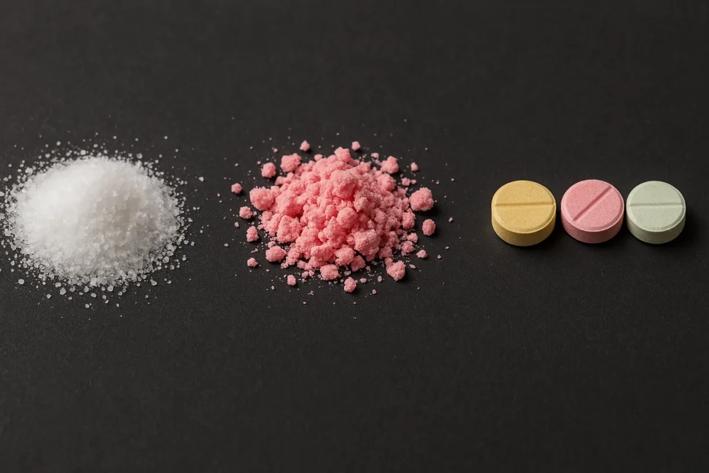 Ketamina: O que é, para que serve e perigos da droga formas de ketamina - pó, pó rosa e comprimidos
